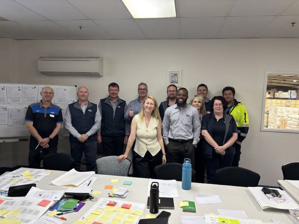 Marina Ritchie with the MBL management team after an AI training session